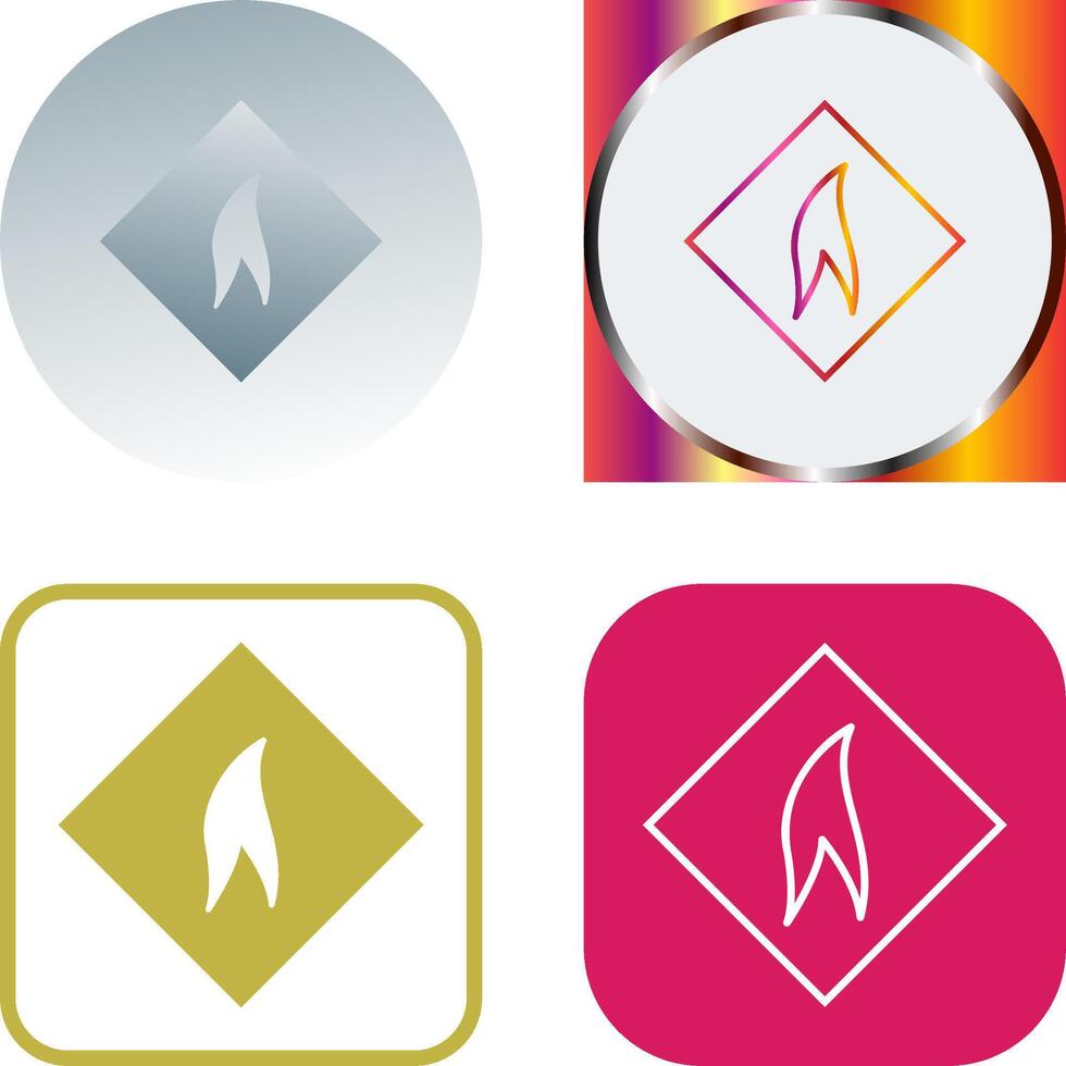 Flammable Material Icon Design vector