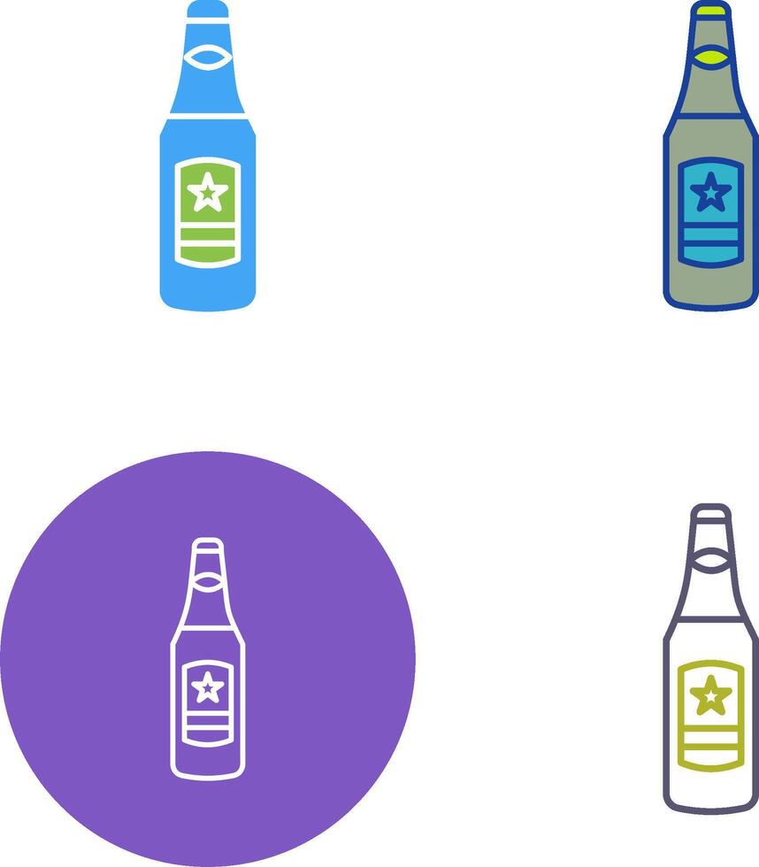 Beer Bottle Icon Design vector