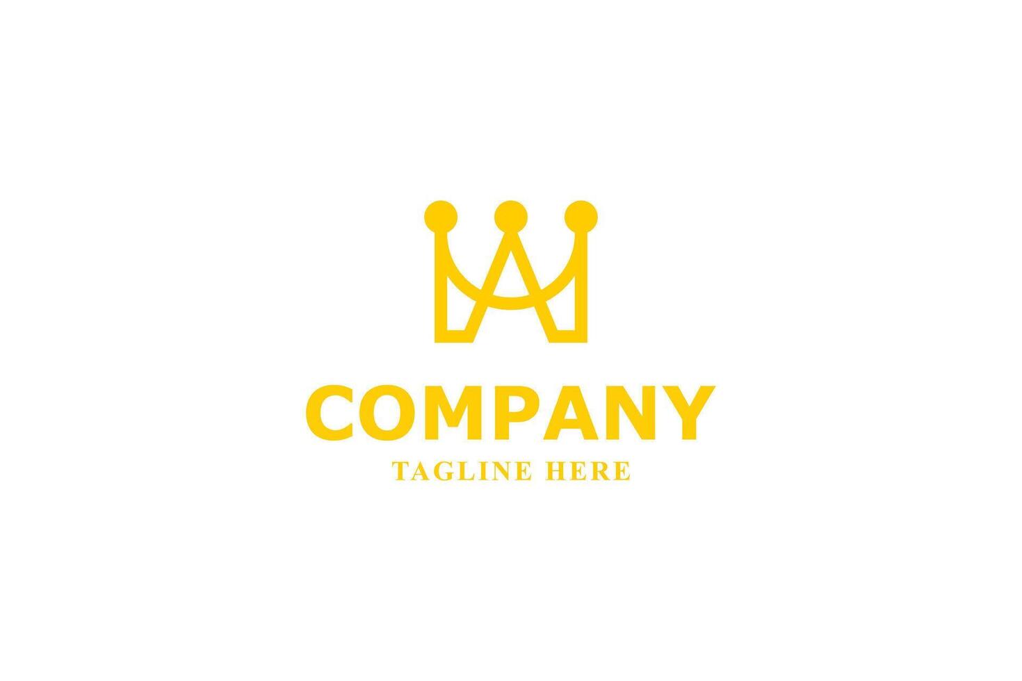 letter a and crown modern logo vector