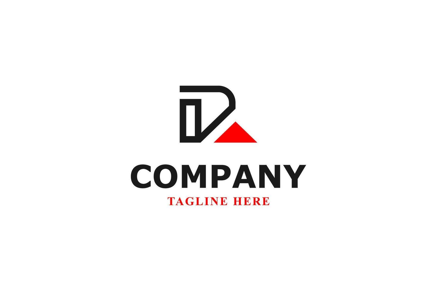 letter d and r abstract modern logo vector