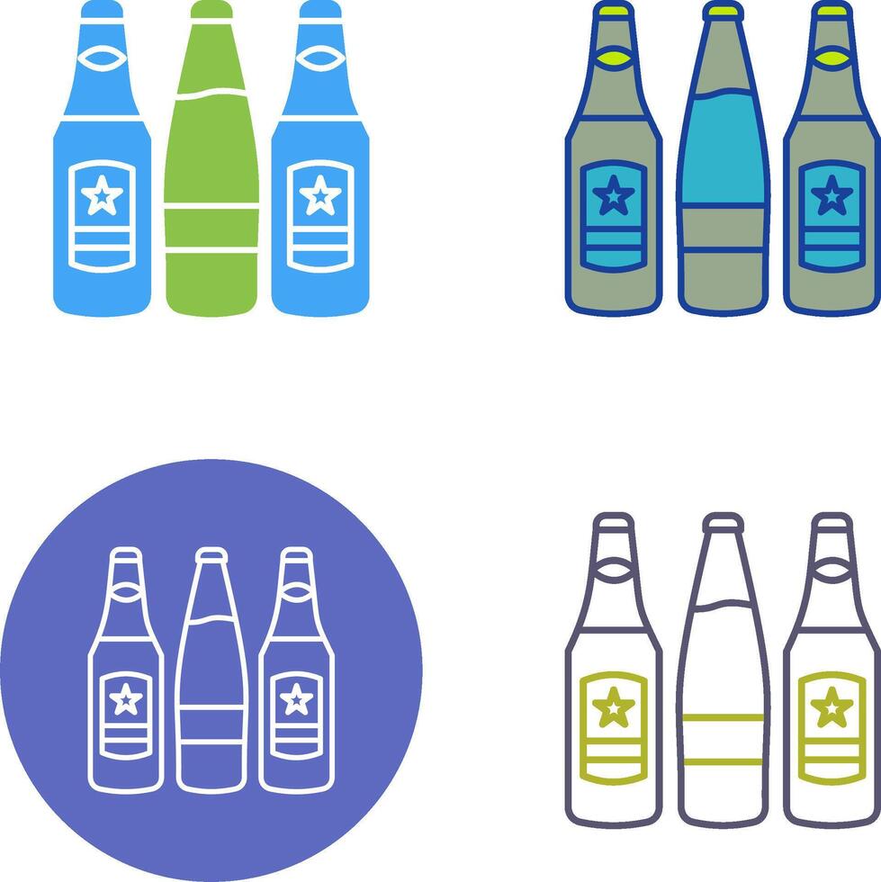 Beer Bottles Icon Design vector