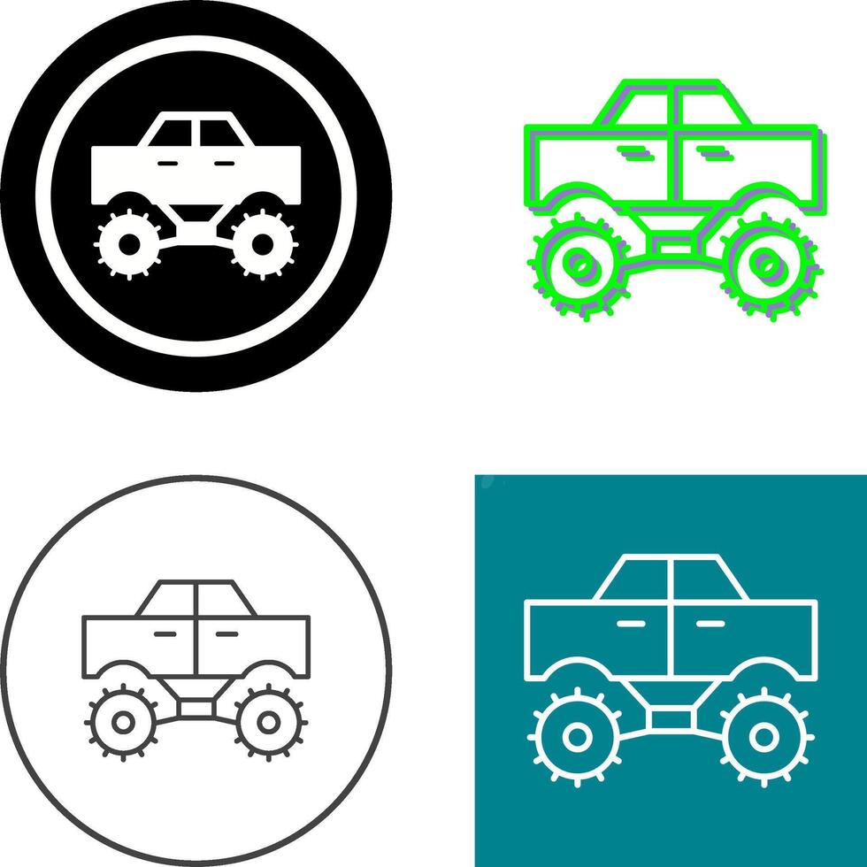 Monster Truck Icon Design vector