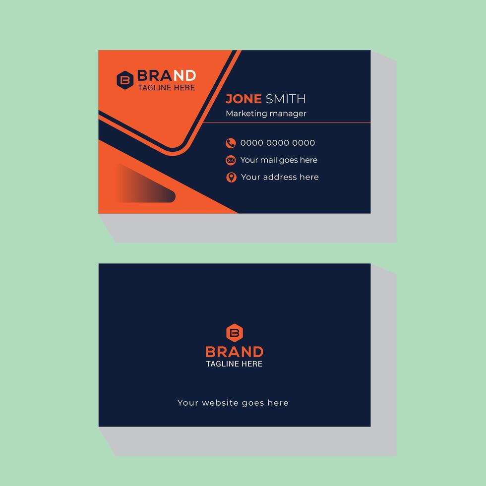 Professional business card design template vector