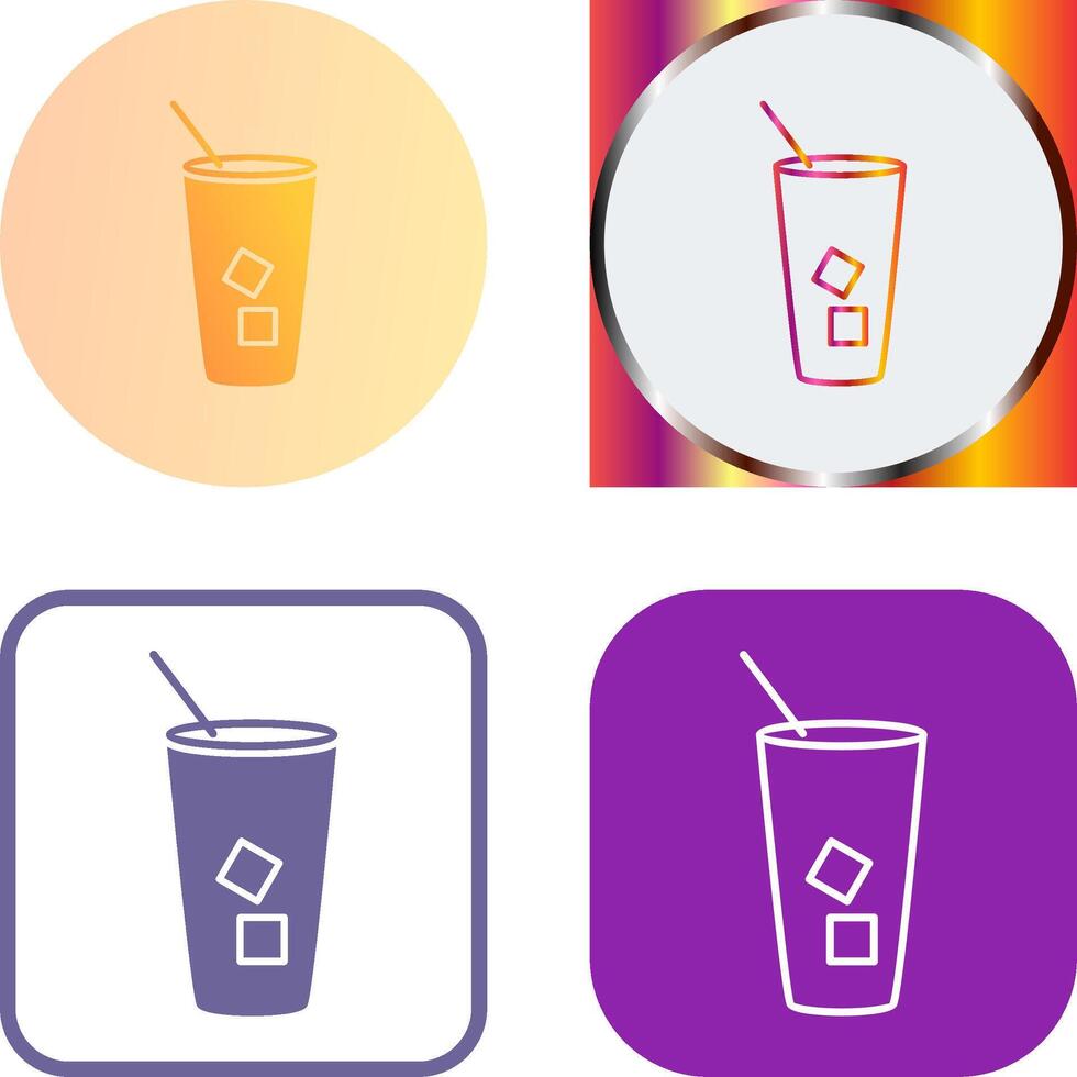 Iced Coffee Icon Design vector