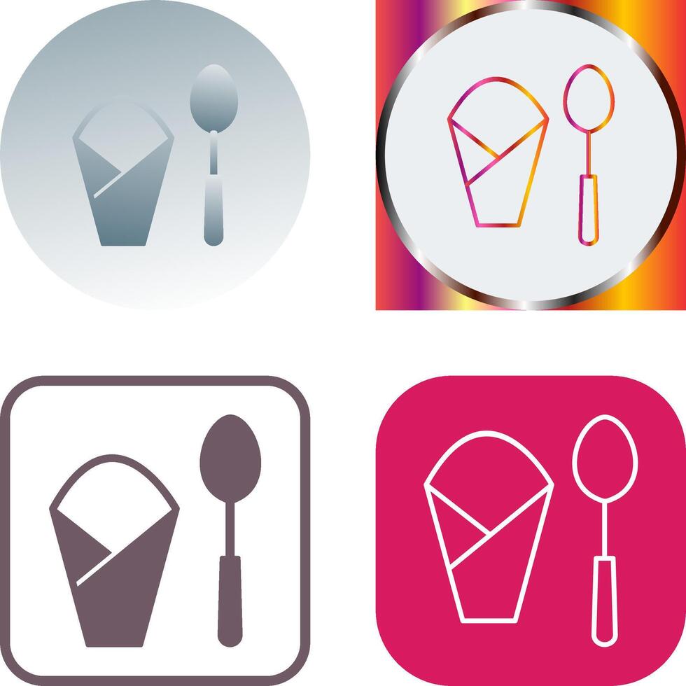 Spoon and Napkin Icon Design vector