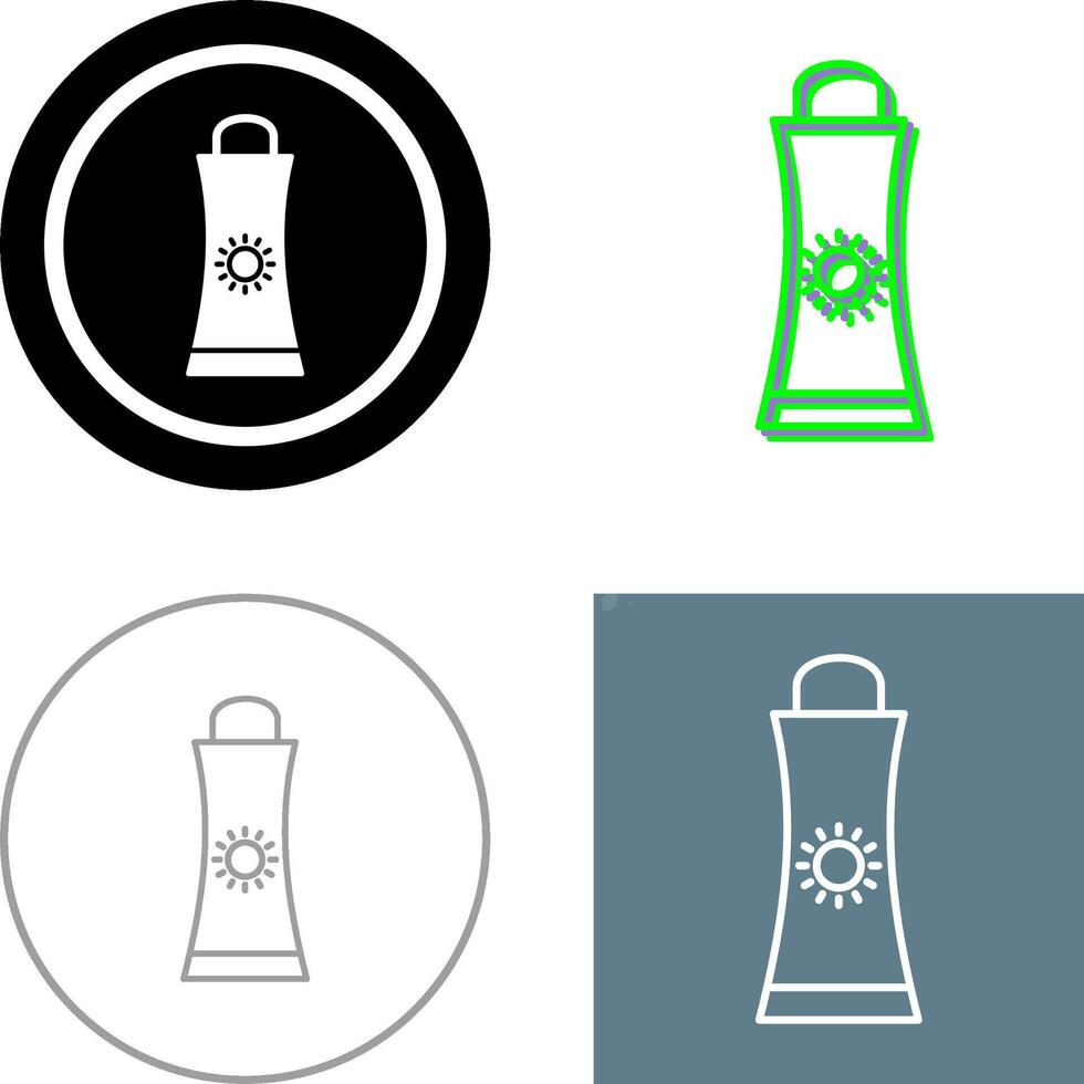 Sunblock Cream Icon Design vector