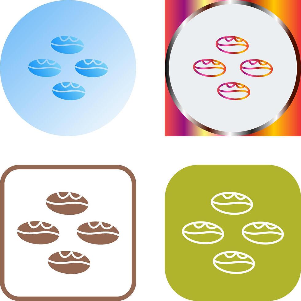Coffee Beans Icon Design vector
