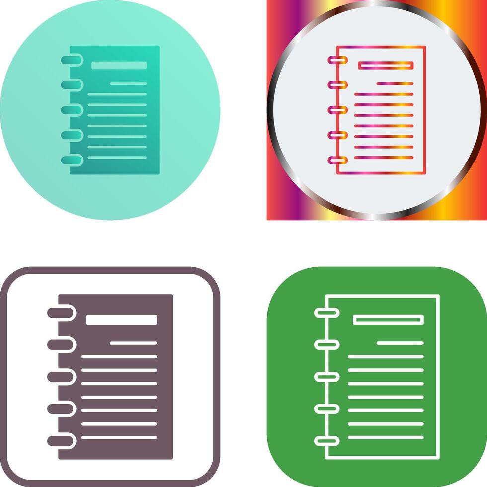 Notepad Icon Design vector