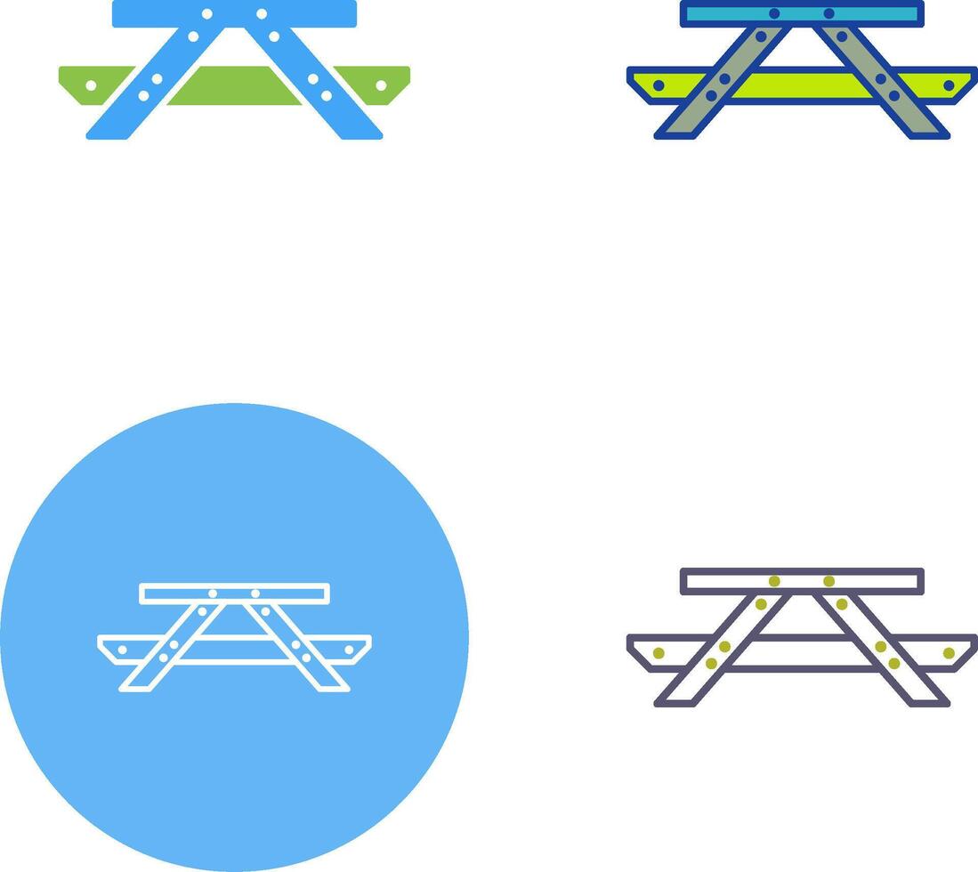 Picnic of Table Icon Design vector