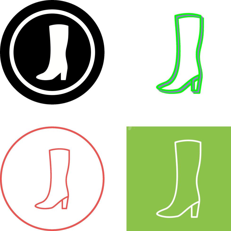 Long Boots Icon Design vector