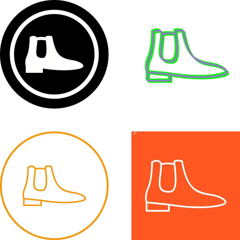 Men's Boots Icon Design vector