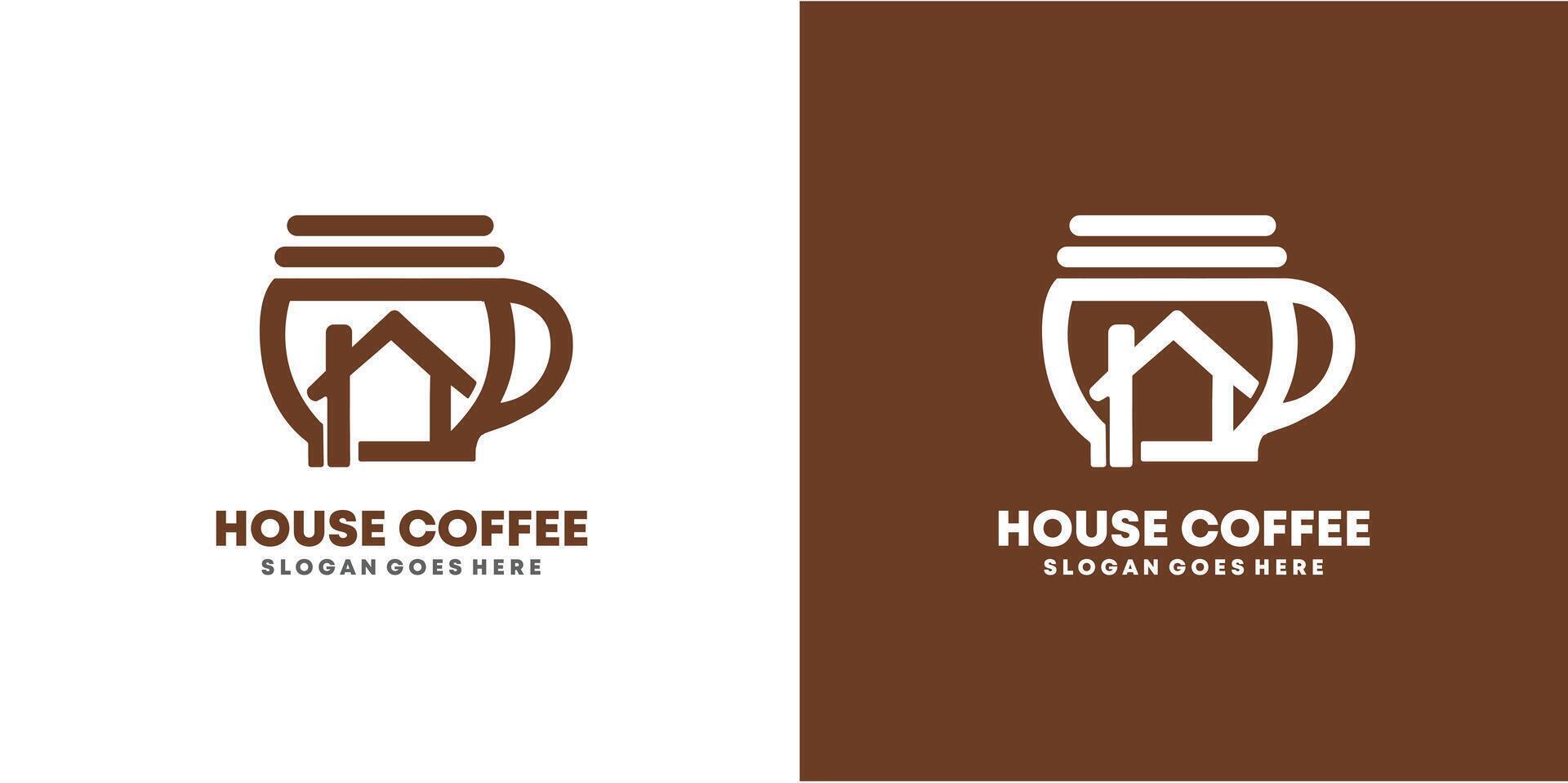 coffee house logo simple and modern minimal Pro style logo design concept. vector
