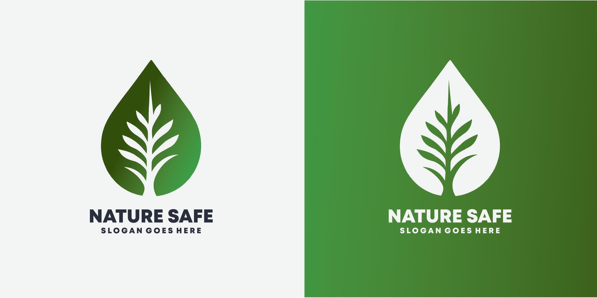 nature environment green nature safe tree logo design template, EPS 10 pro illustration vector