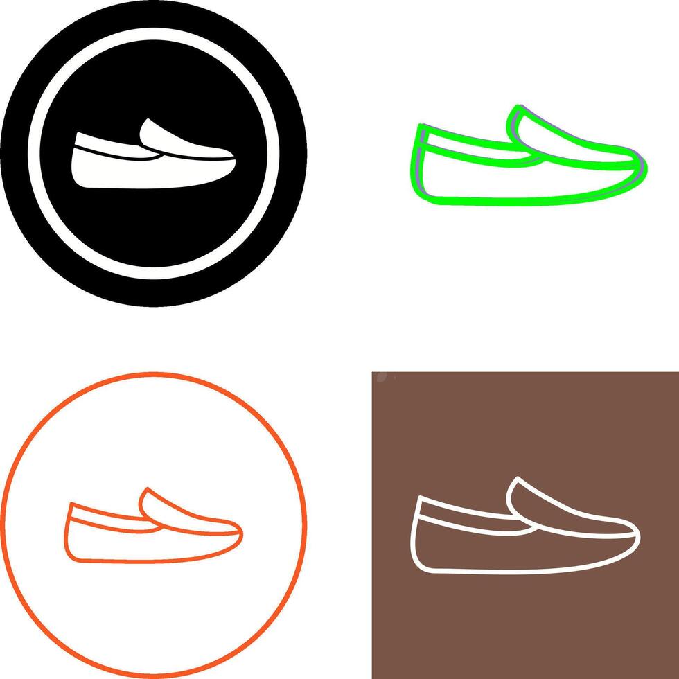 Men's Loafers Icon Design vector