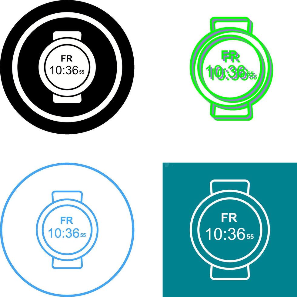 Sports Watch Icon Design vector