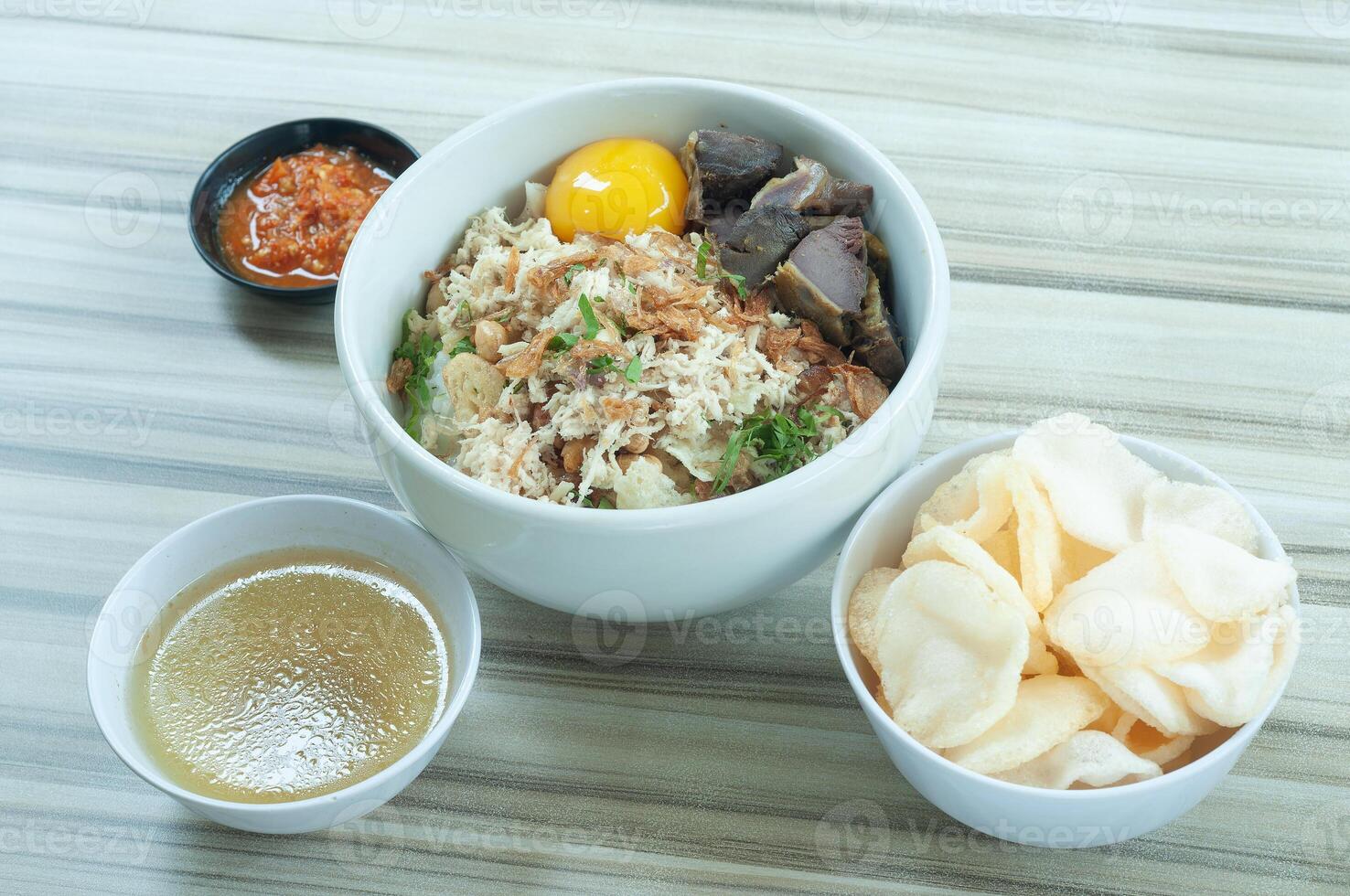 Bubur Kampiun Padang or Special porridge from Padang Indonesia photo