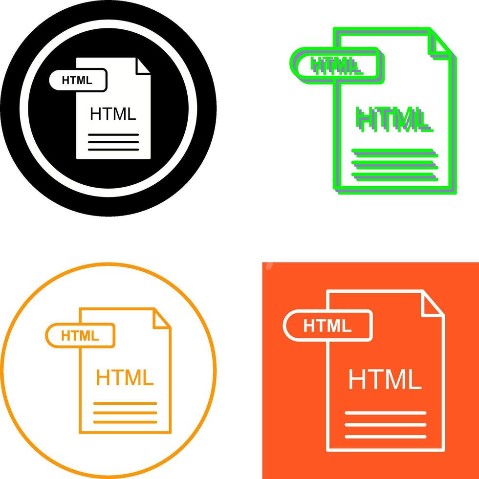 HTML Icon Design vector