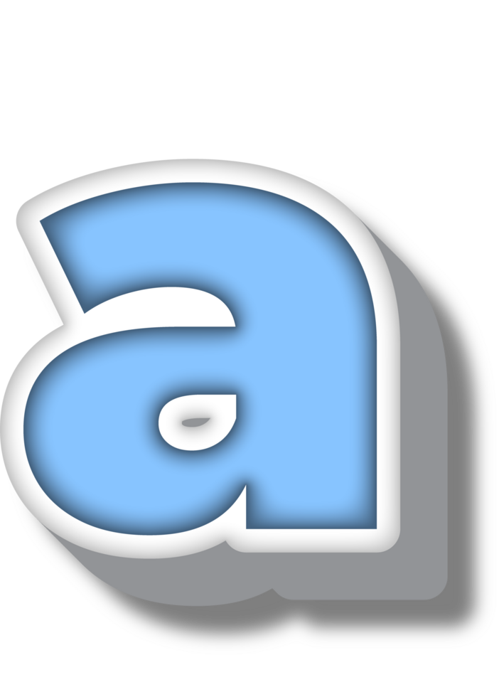 Cartoon Happy Alphabet Letter and Number png