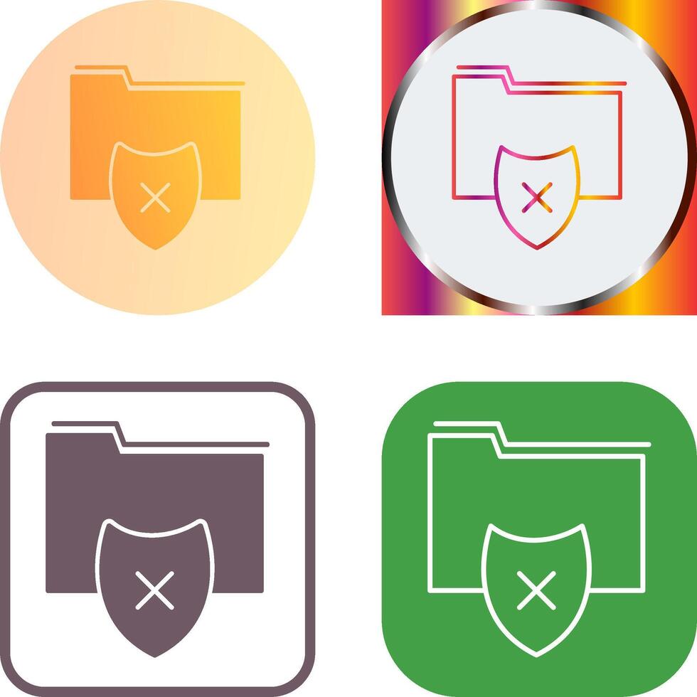 Vulnerable Folder Icon Design vector