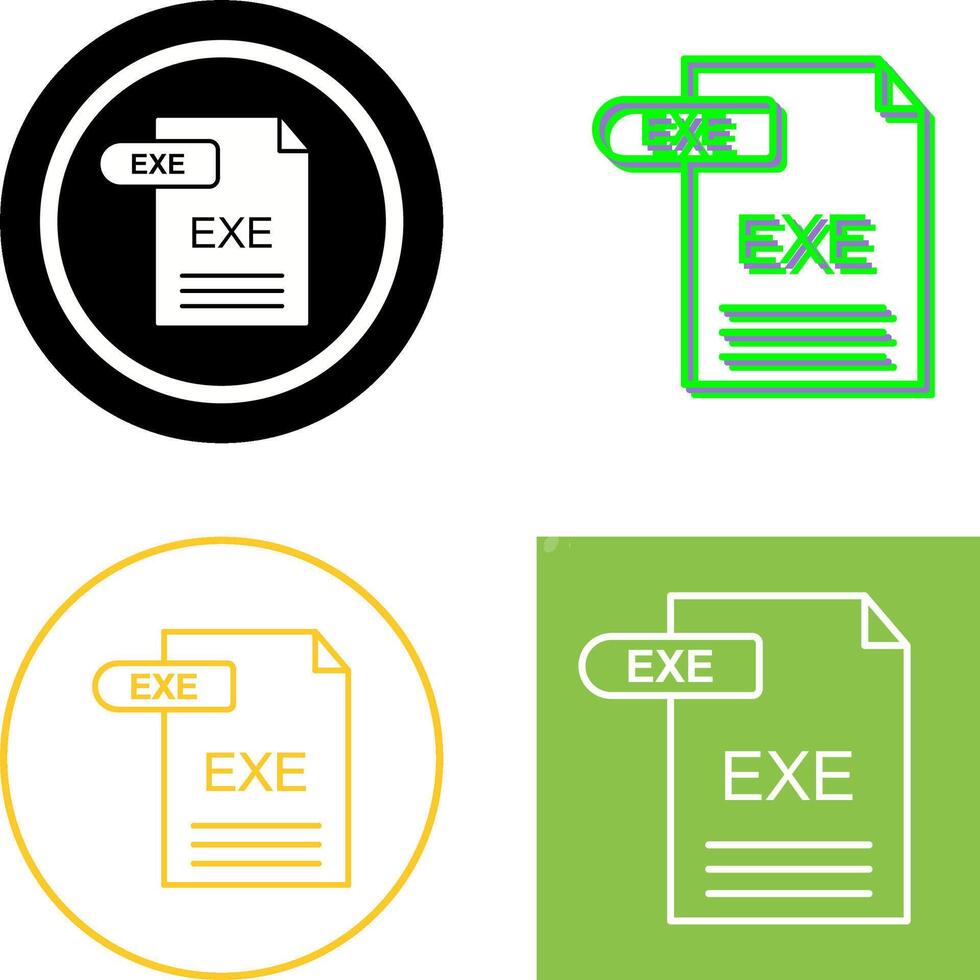 EXE Icon Design vector