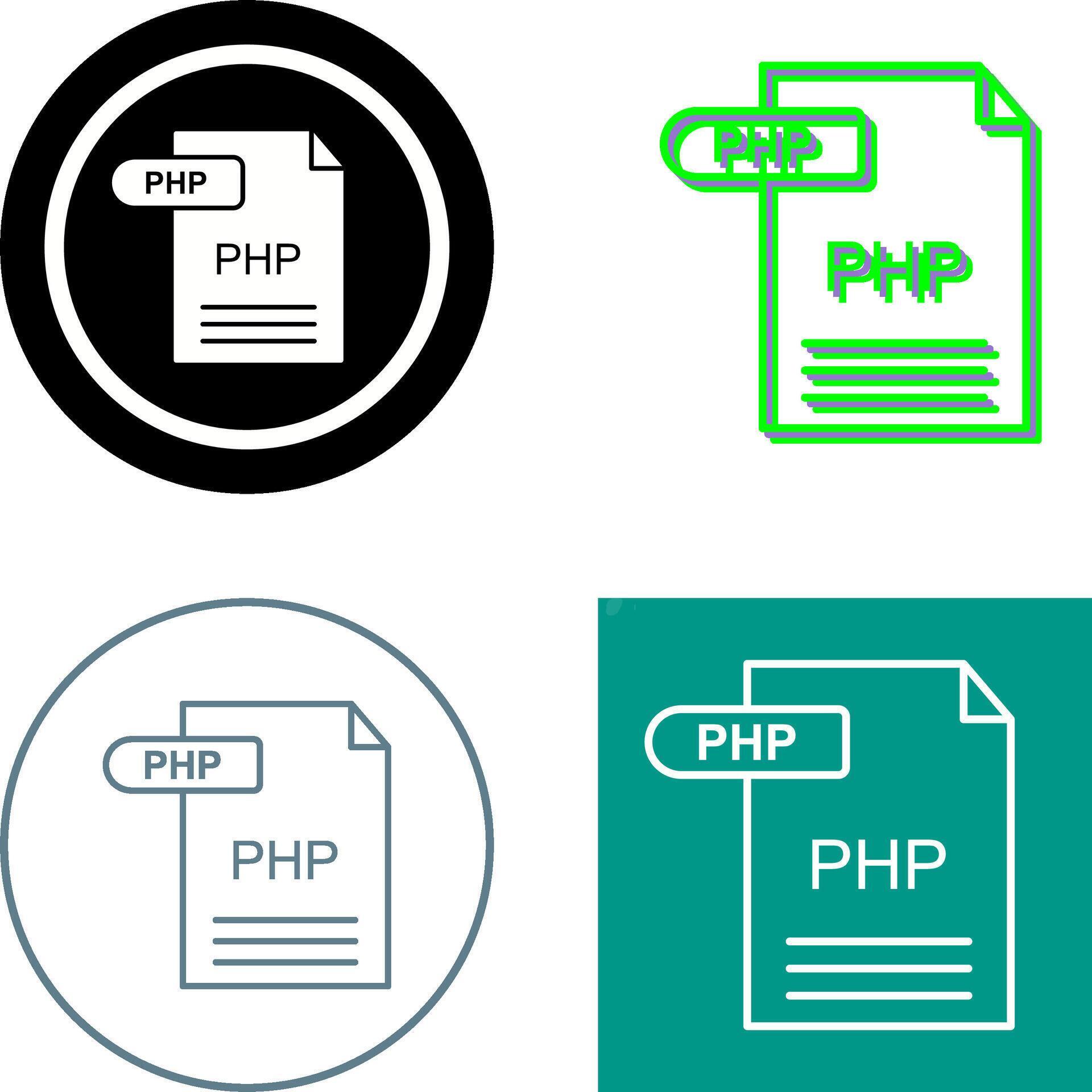 PHP Icon Design 44029110 Vector Art at Vecteezy