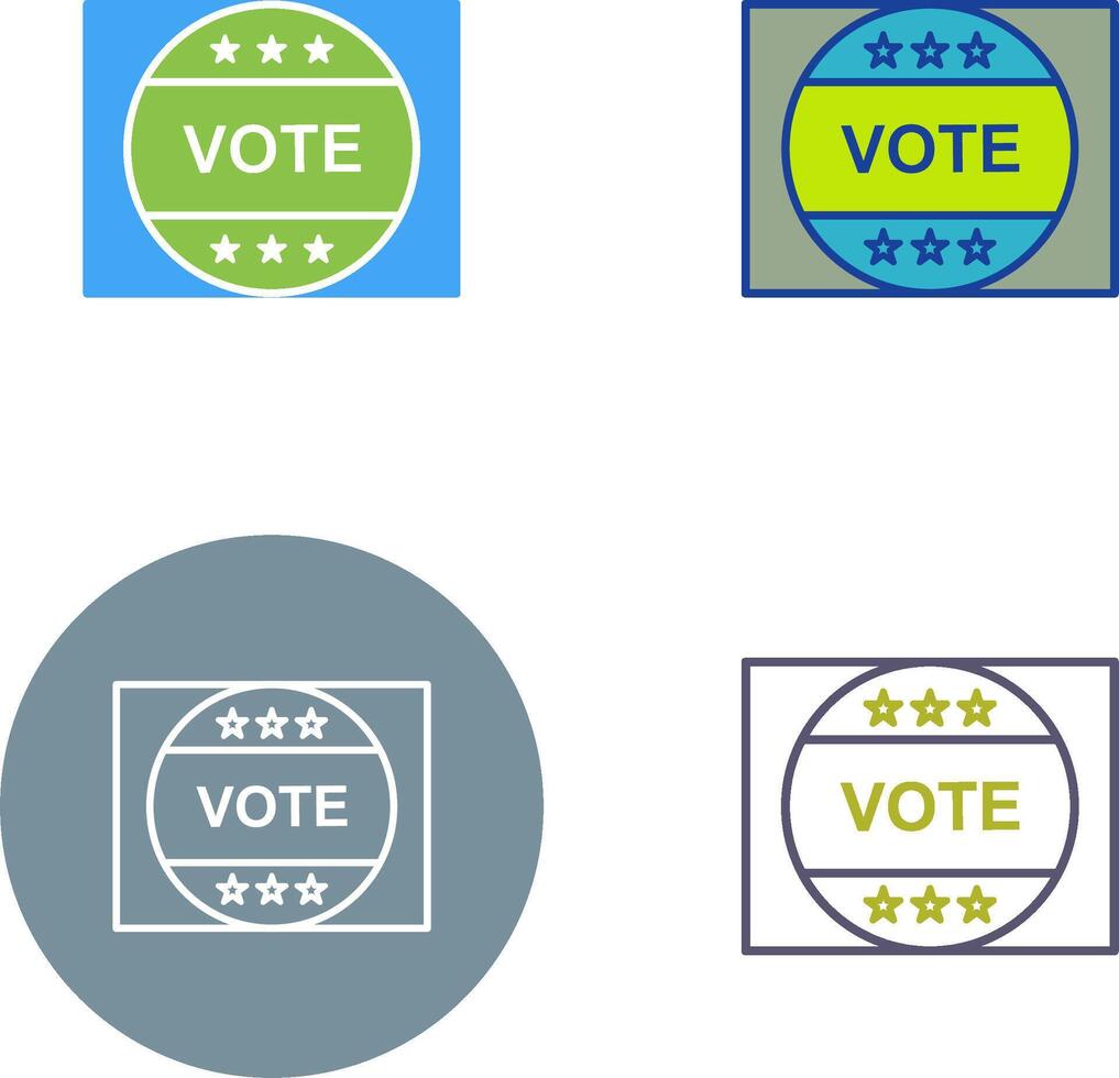 Vote Sticker Icon Design vector