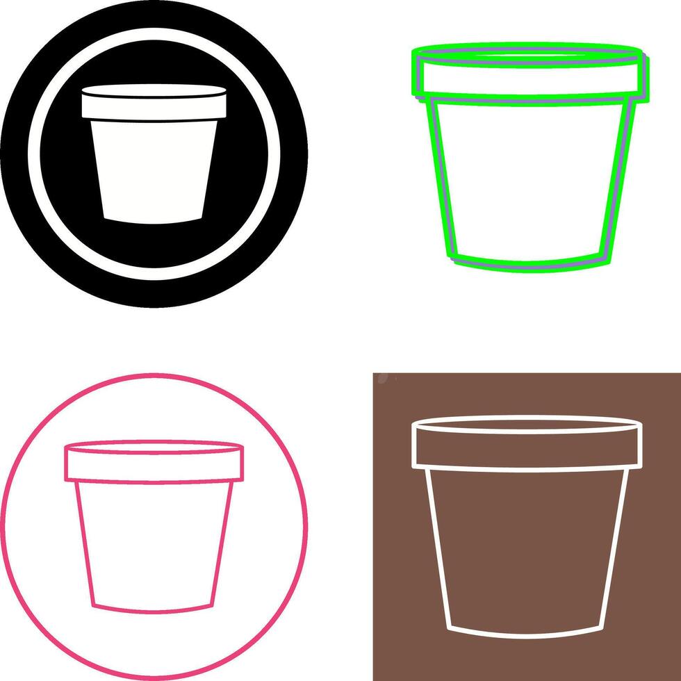 Plant Pot Icon Design vector