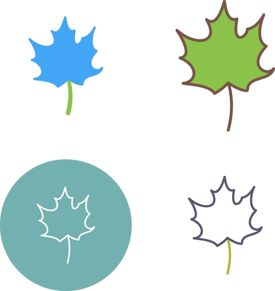 Autumn Leaf Icon Design vector