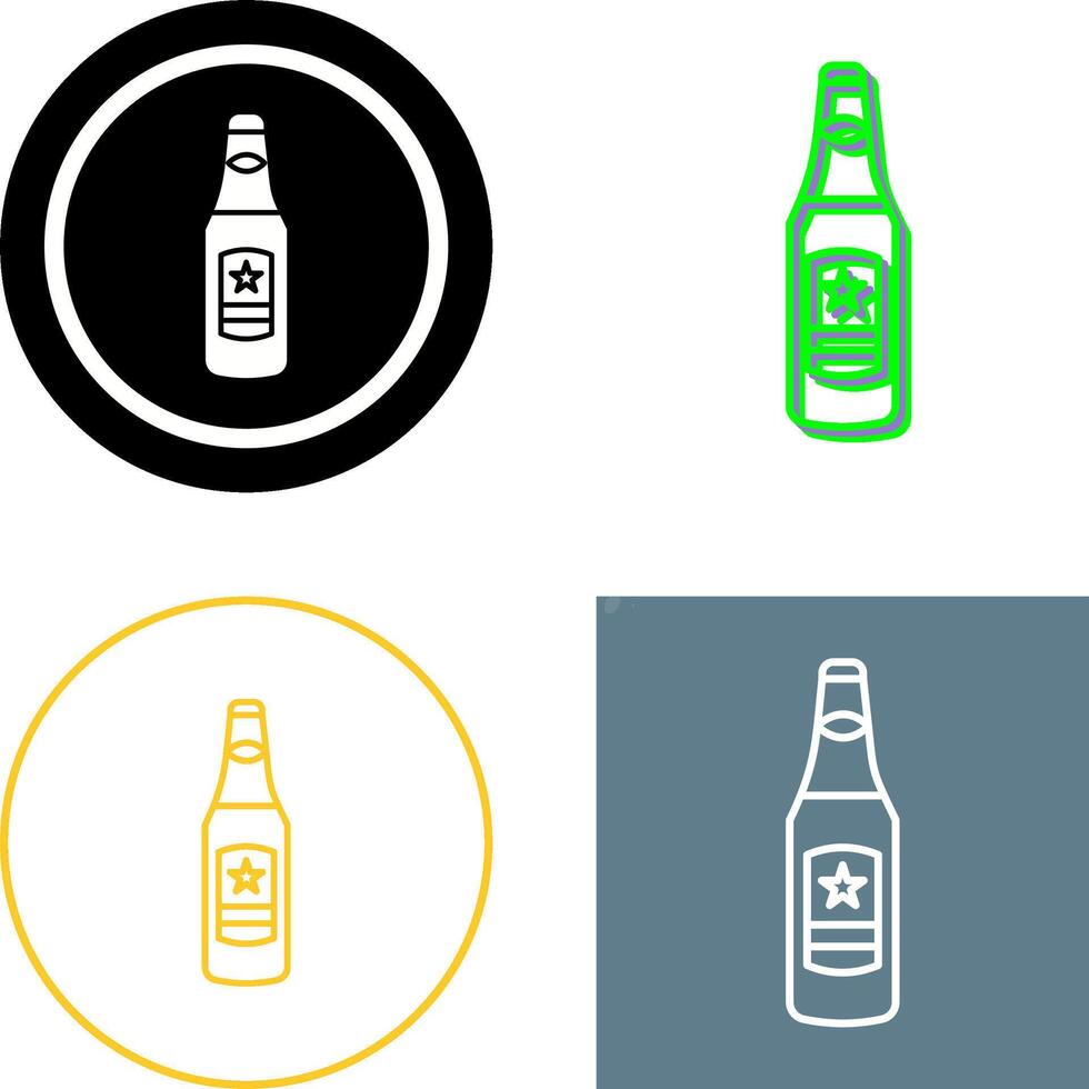 Beer Bottle Icon Design vector