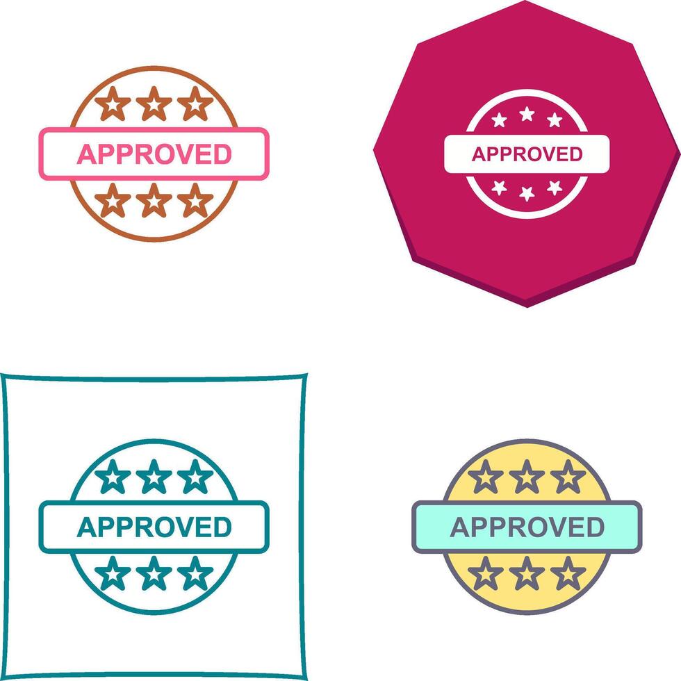 Approved Icon Design vector