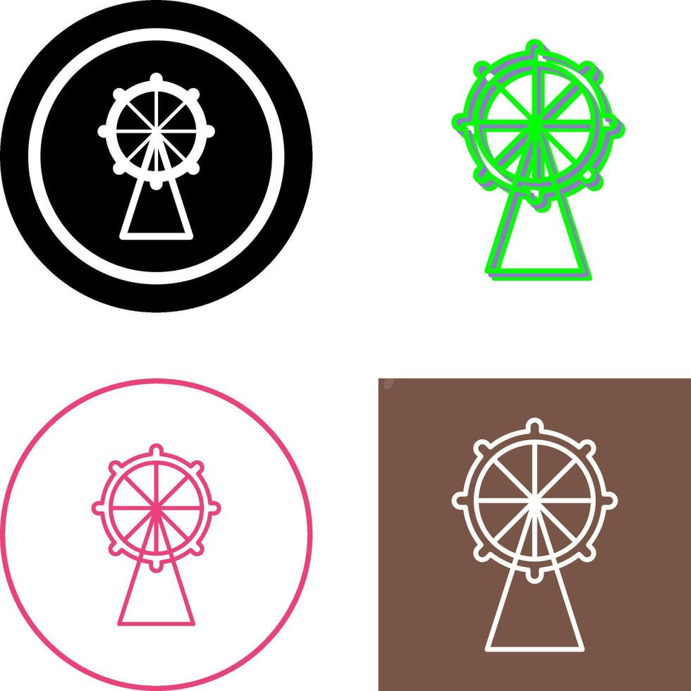 Ferris Wheel Icon Design vector