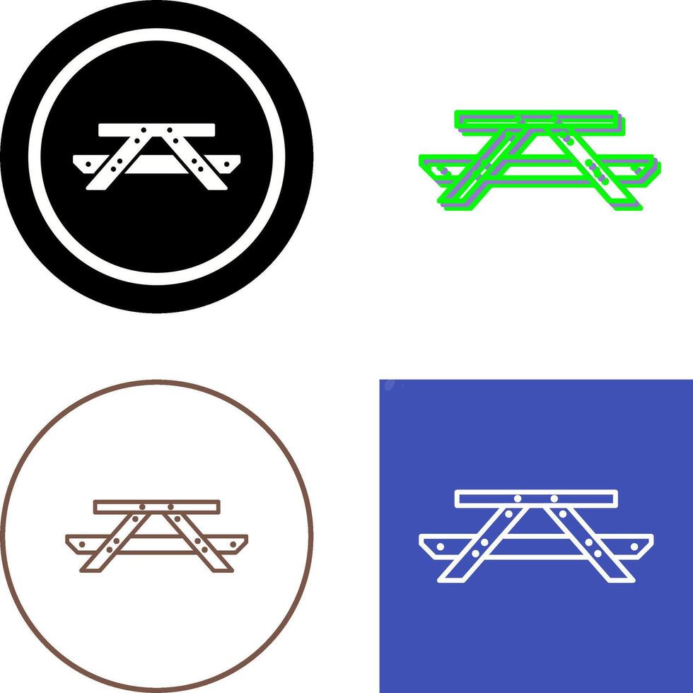 Picnic of Table Icon Design vector