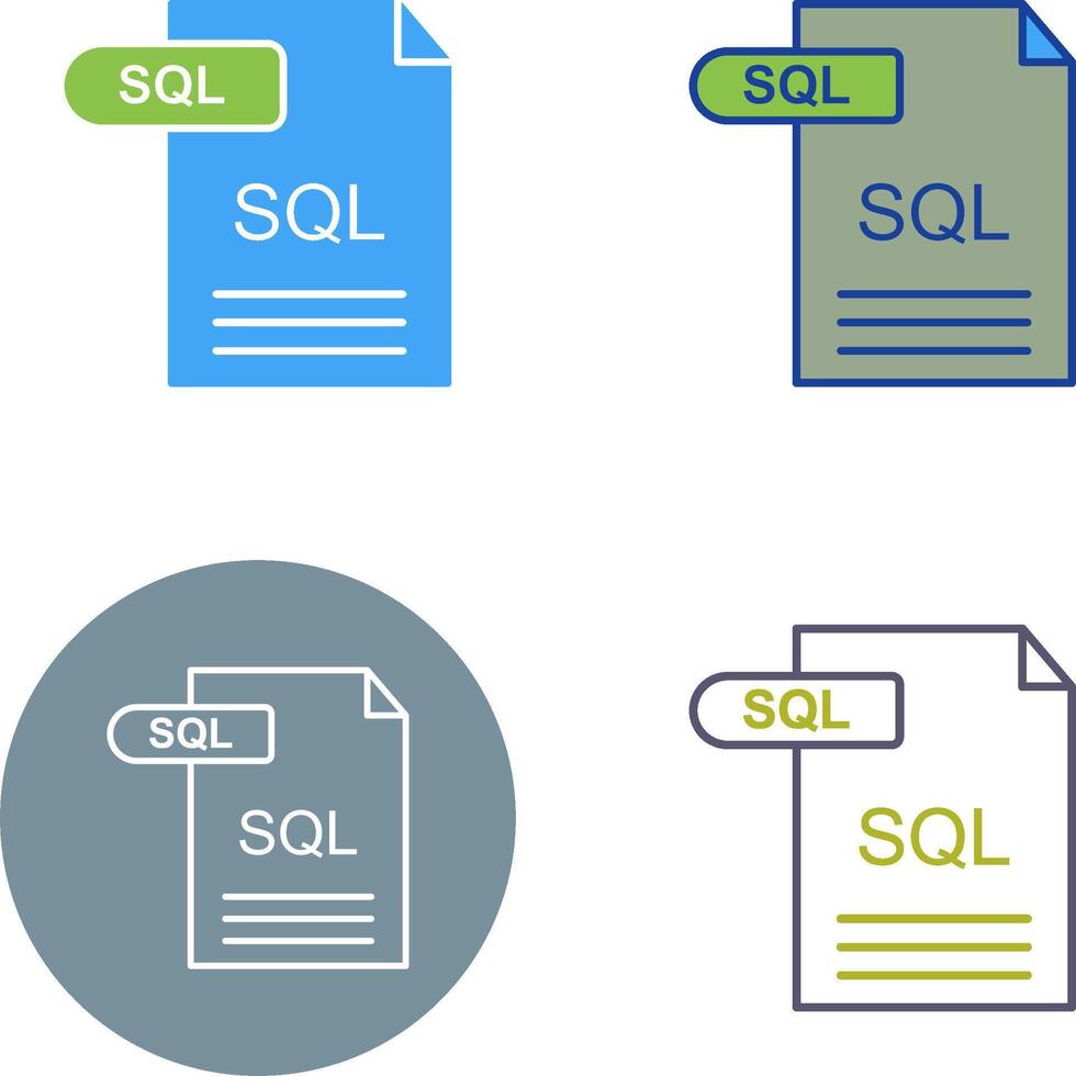 SQL Icon Design vector