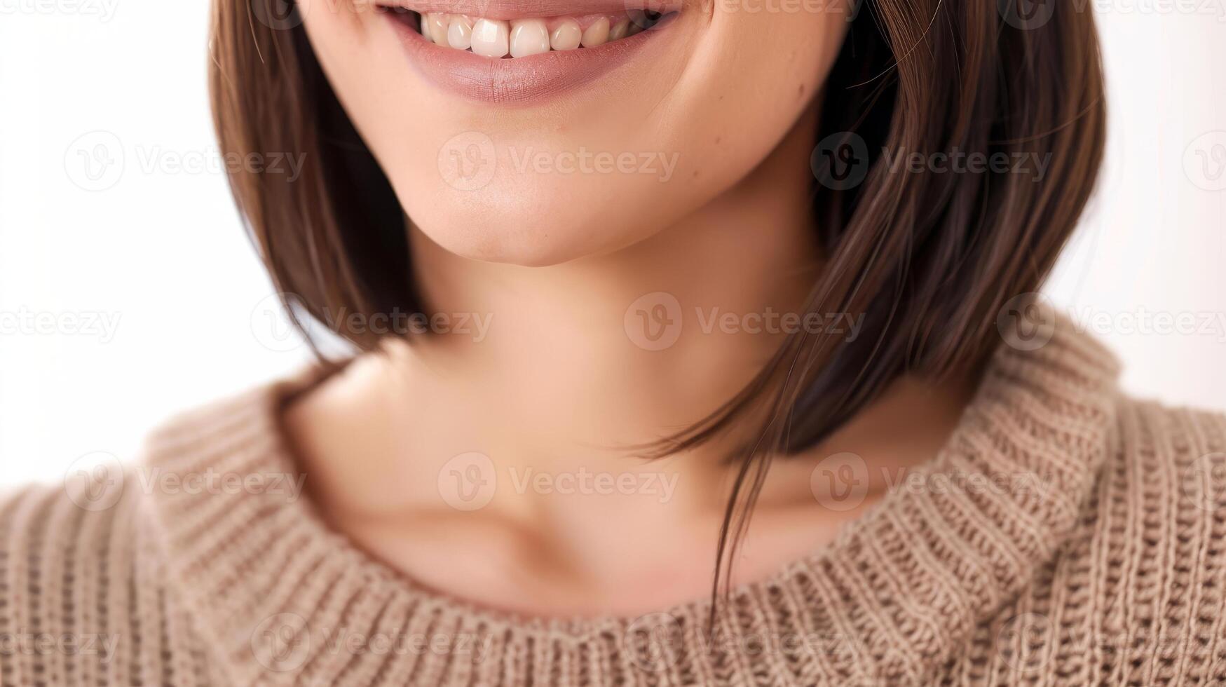 braces on teeth Beautiful red lips and white teeth with metal braces. A girl's smile. photo
