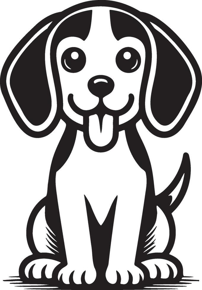 Beagle Dog Illustration. vector