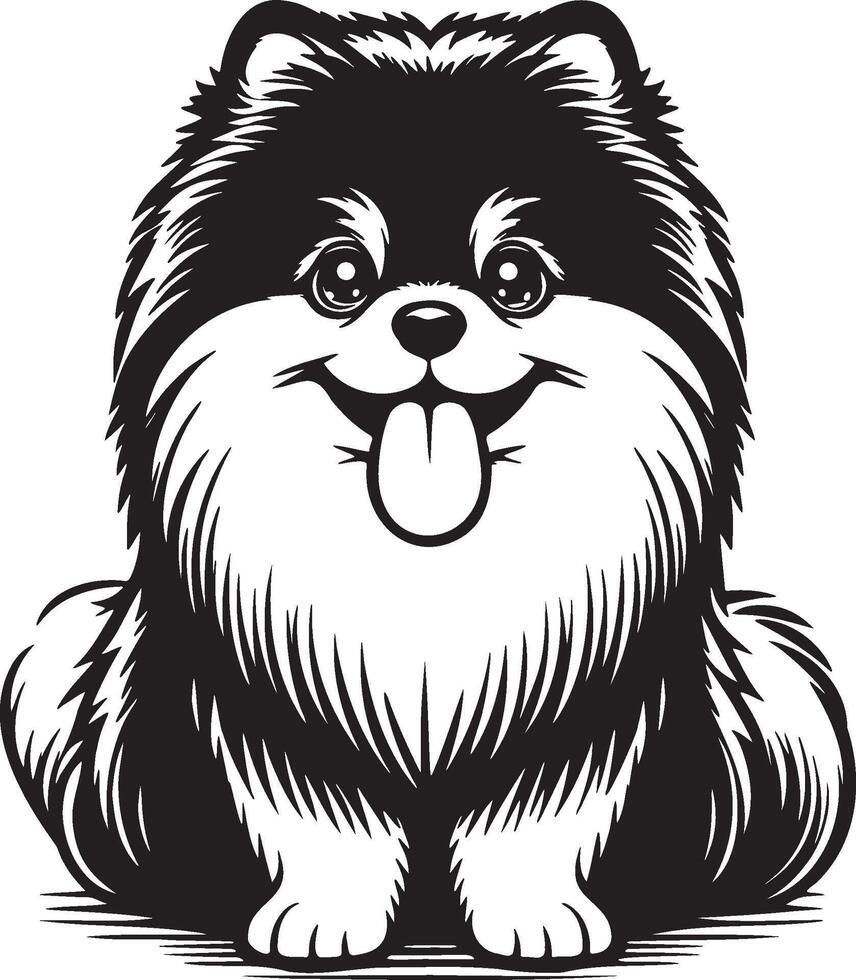 Pomeranian Dog Illustration. vector