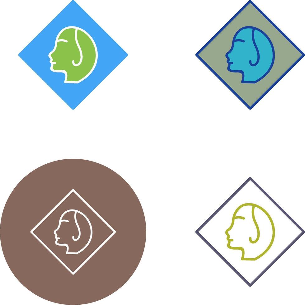 Painting of Woman Icon Design vector