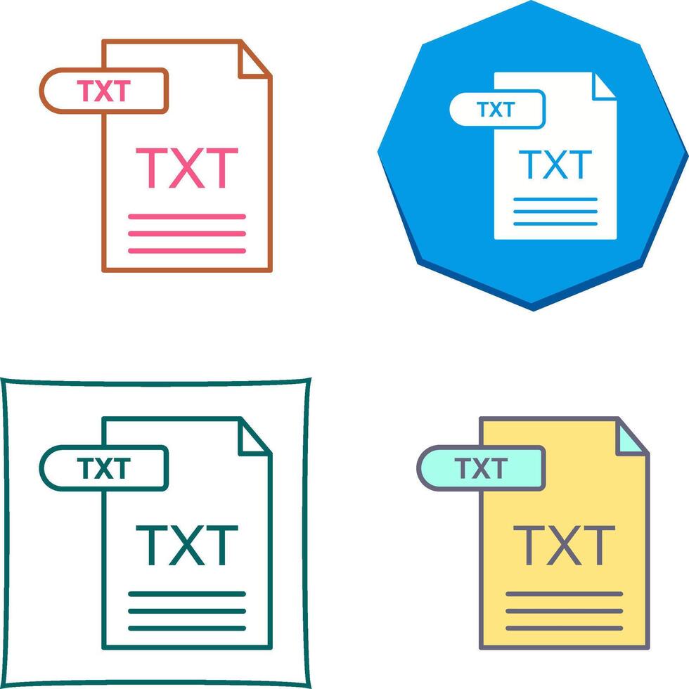 TXT Icon Design vector