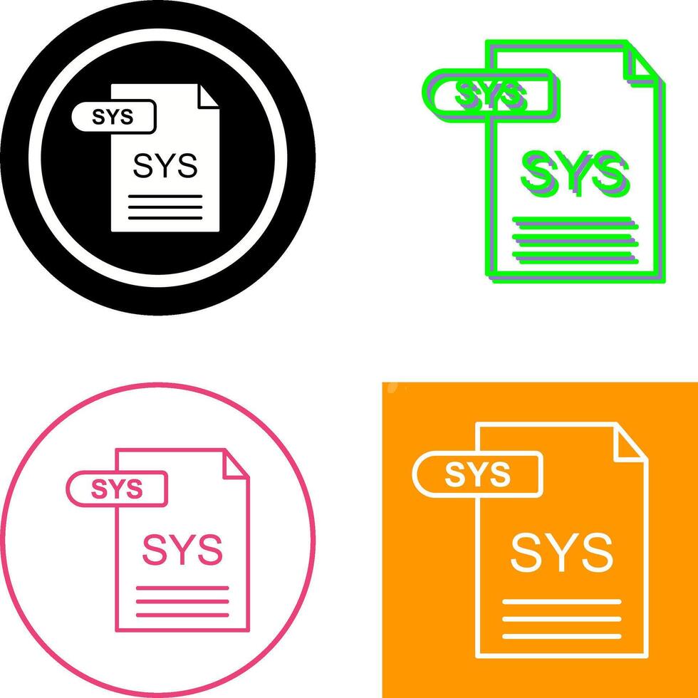 SYS Icon Design 44030409 Vector Art at Vecteezy