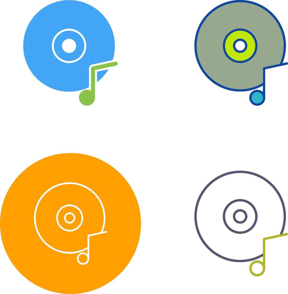 Music CD Icon Design vector