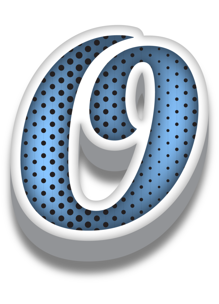 3D Cartoon Alphabet Letter and Number png