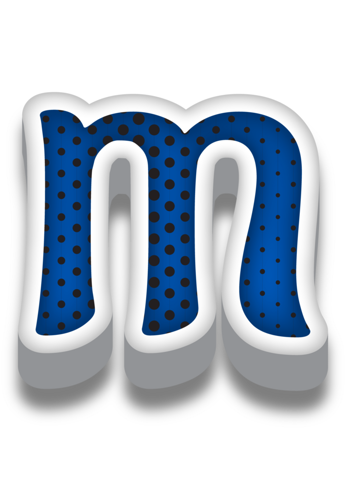 3D Cartoon Alphabet Letter and Number png
