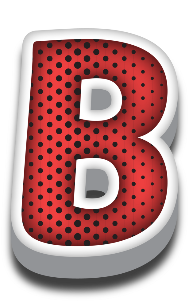 3D Cartoon Alphabet Letter and Number png