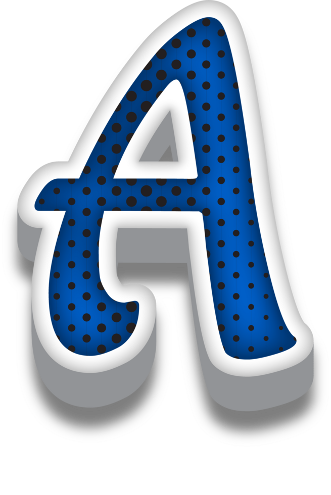 3D Cartoon Alphabet Letter and Number png
