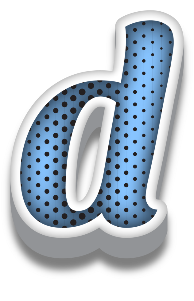 3D Cartoon Alphabet Letter and Number png