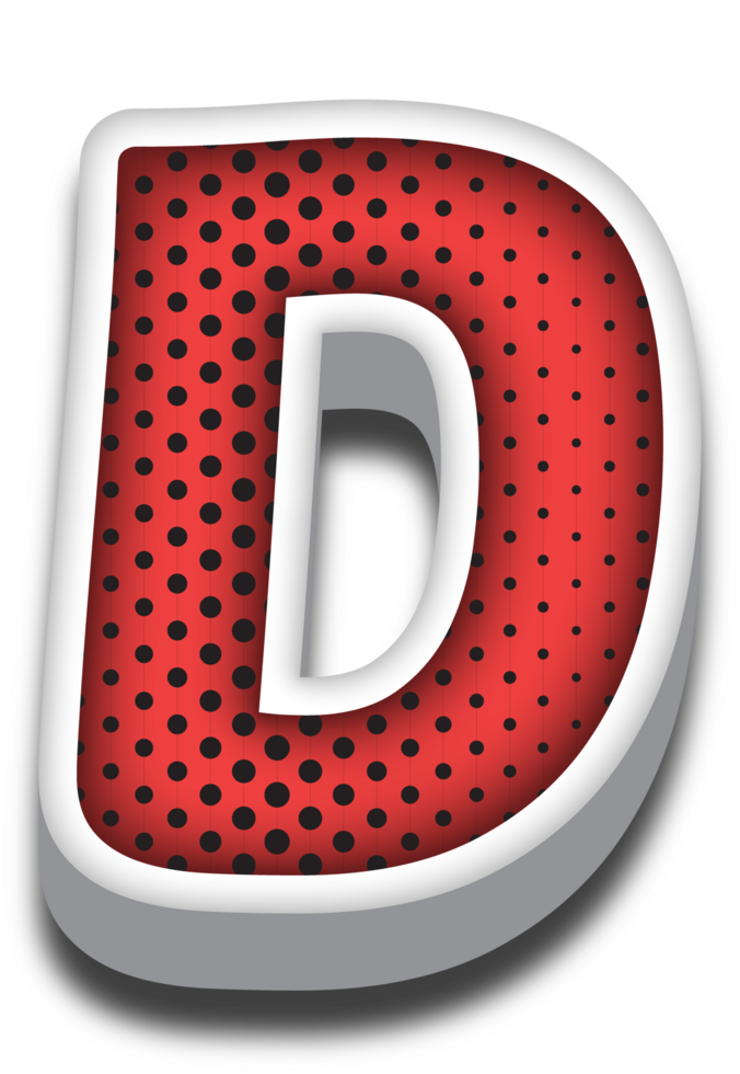 3D Cartoon Alphabet Letter and Number png
