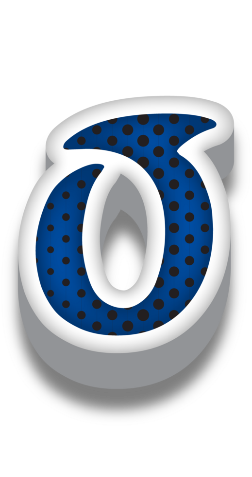 3D Cartoon Alphabet Letter and Number png