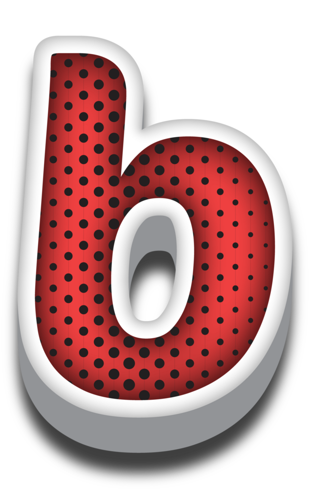 3D Cartoon Alphabet Letter and Number png