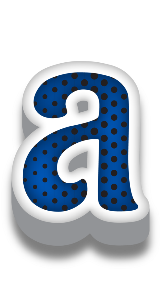 3D Cartoon Alphabet Letter and Number png