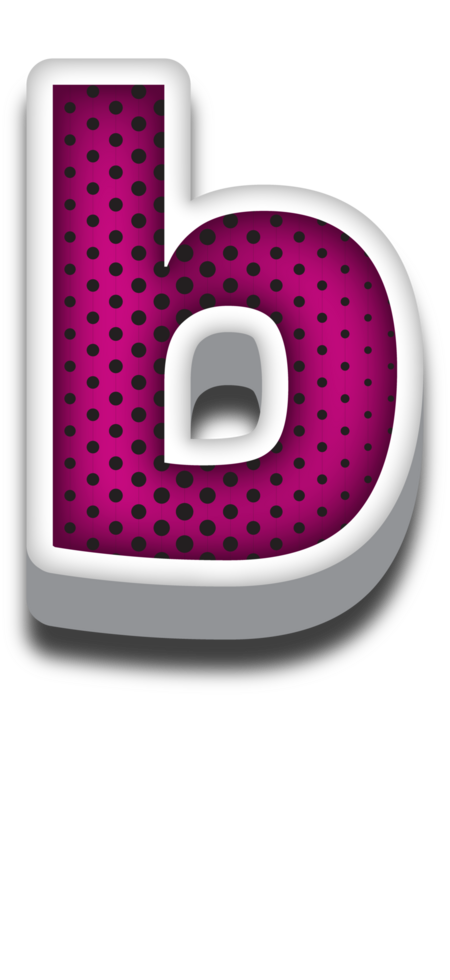 3D Cartoon Alphabet Letter and Number png